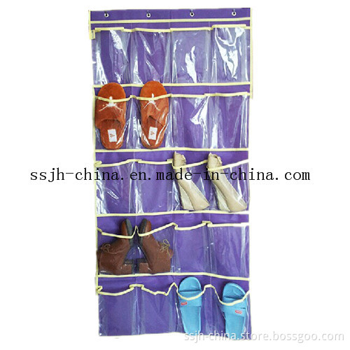 Purple 1 Side Shoes Organizer with PVC Pocket (TN-SBX 317)
